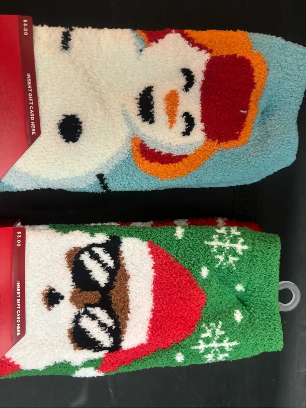 Wondershop Kids' Super Soft Crew Socks - Holiday Snowman & Santa - XS/S
